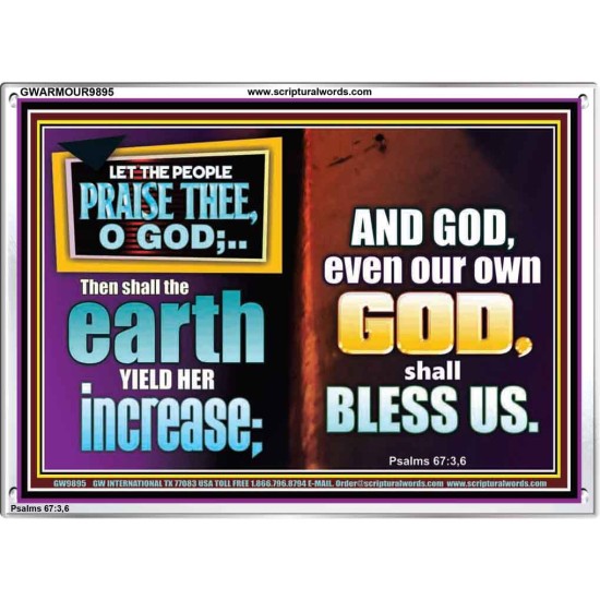 THE EARTH SHALL YIELD HER INCREASE FOR YOU  Inspirational Bible Verses Acrylic Frame  GWARMOUR9895  