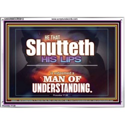 ARE YOU A MAN OF UNDERSTANDING  Contemporary Christian Wall Art Acrylic Frame  GWARMOUR9912  "18X12"