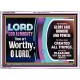 LORD GOD ALMIGHTY HOSANNA IN THE HIGHEST  Contemporary Christian Wall Art Acrylic Frame  GWARMOUR9925  