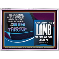 THE ONE SEATED ON THE THRONE  Contemporary Christian Wall Art Acrylic Frame  GWARMOUR9929  "18X12"