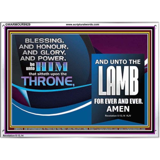 THE ONE SEATED ON THE THRONE  Contemporary Christian Wall Art Acrylic Frame  GWARMOUR9929  