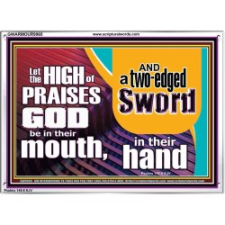 A TWO EDGED SWORD  Contemporary Christian Wall Art Acrylic Frame  GWARMOUR9965  