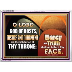 MERCY AND TRUTH SHALL GO BEFORE THEE O LORD OF HOSTS  Christian Wall Art  GWARMOUR9982  "18X12"