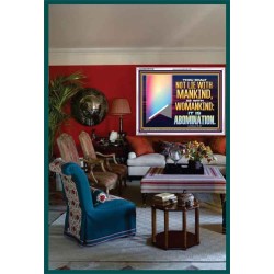 THOU SHALT NOT LIE WITH MANKIND AS WITH WOMANKIND IT IS ABOMINATION  Bible Verse for Home Acrylic Frame  GWARMOUR12169  "18X12"