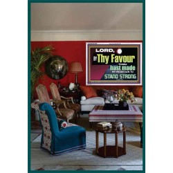 THY FAVOUR HAST MADE MY MOUNTAIN TO STAND STRONG  Modern Christian Wall Décor Acrylic Frame  GWARMOUR12960  "18X12"