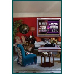 THE WICKED RESERVED FOR DAY OF DESTRUCTION  Acrylic Frame Scripture Décor  GWARMOUR9899  "18X12"