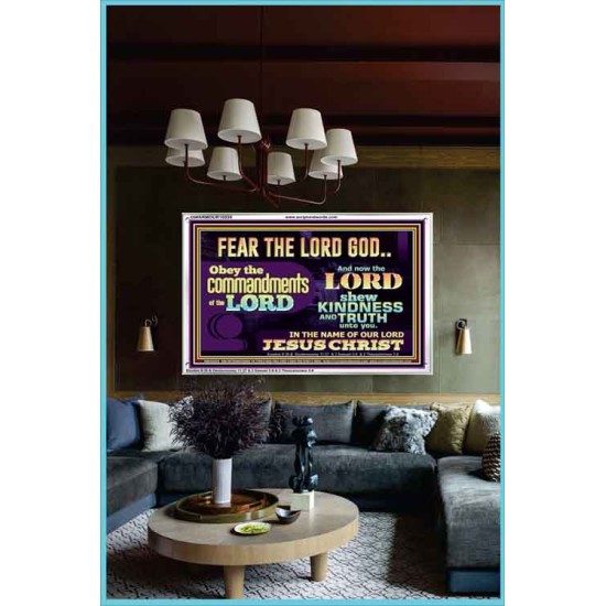 OBEY THE COMMANDMENT OF THE LORD  Contemporary Christian Wall Art Acrylic Frame  GWARMOUR10539  