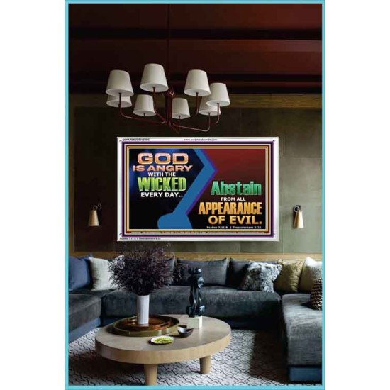 GOD IS ANGRY WITH THE WICKED EVERY DAY  Biblical Paintings Acrylic Frame  GWARMOUR10790  