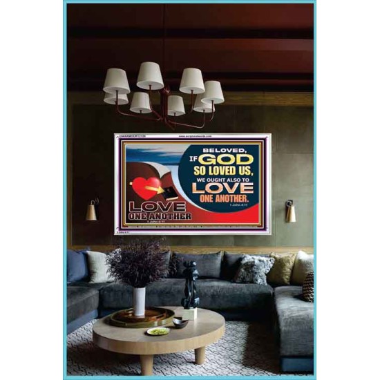 LOVE ONE ANOTHER  Custom Contemporary Christian Wall Art  GWARMOUR12129  