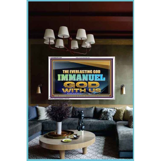 EVERLASTING GOD IMMANUEL..GOD WITH US  Contemporary Christian Wall Art Acrylic Frame  GWARMOUR13105  