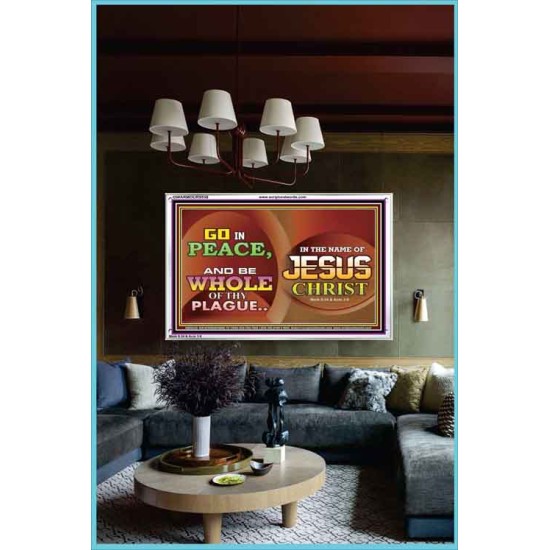 BE MADE WHOLE OF YOUR PLAGUE  Sanctuary Wall Acrylic Frame  GWARMOUR9538  