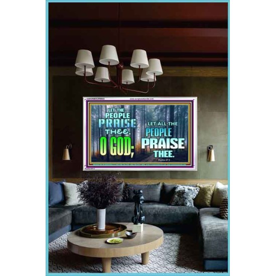 LET THE PEOPLE PRAISE THEE O GOD  Kitchen Wall Décor  GWARMOUR9603  