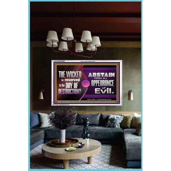 THE WICKED RESERVED FOR DAY OF DESTRUCTION  Acrylic Frame Scripture Décor  GWARMOUR9899  