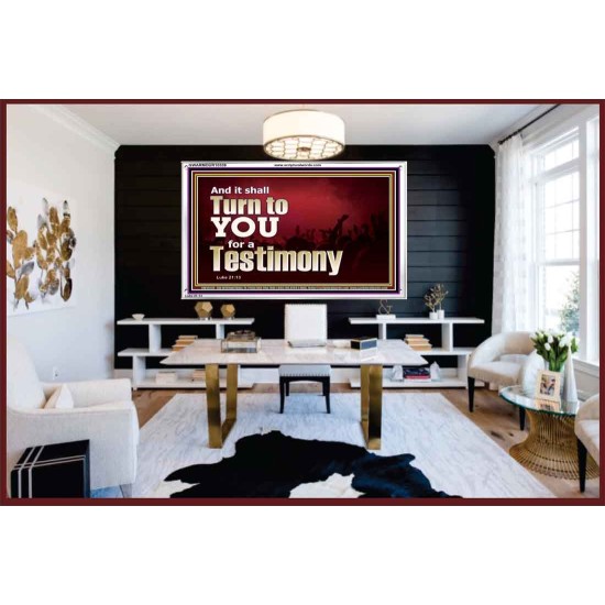 IT SHALL TURN TO YOU FOR A TESTIMONY  Inspirational Bible Verse Acrylic Frame  GWARMOUR10339  