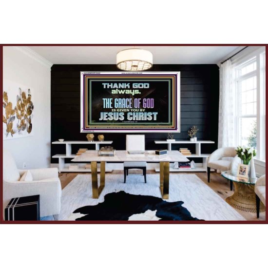 THANKING GOD ALWAYS OPENS GREATER DOOR  Scriptural Décor Acrylic Frame  GWARMOUR10442  