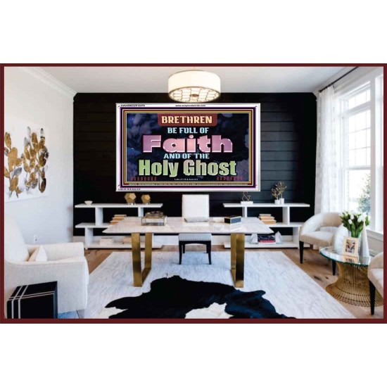BE FULL OF FAITH AND THE SPIRIT OF THE LORD  Scriptural Portrait Acrylic Frame  GWARMOUR10479  