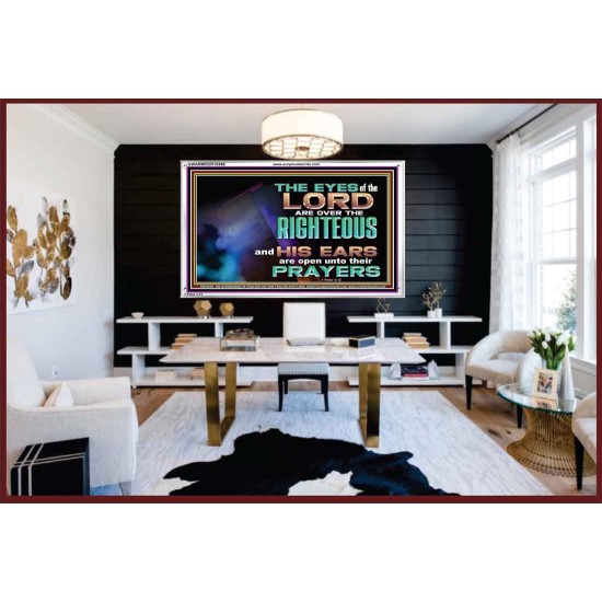THE EYES OF THE LORD ARE OVER THE RIGHTEOUS  Religious Wall Art   GWARMOUR10486  