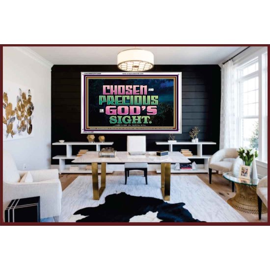 CHOSEN AND PRECIOUS IN THE SIGHT OF GOD  Modern Christian Wall Décor Acrylic Frame  GWARMOUR10494  