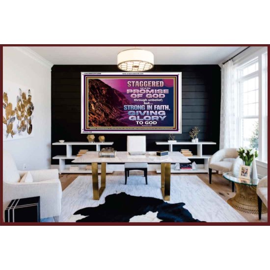 STAGGERED NOT AT THE PROMISE OF GOD  Custom Wall Art  GWARMOUR10599  