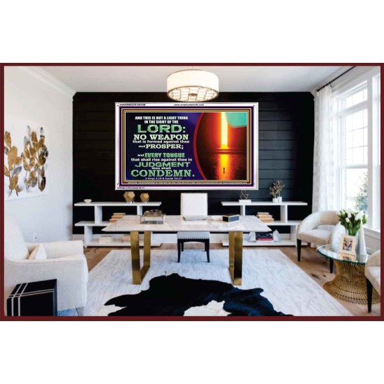 CONDEMN EVERY TONGUE THAT RISES AGAINST YOU IN JUDGEMENT  Custom Inspiration Scriptural Art Acrylic Frame  GWARMOUR10616B  