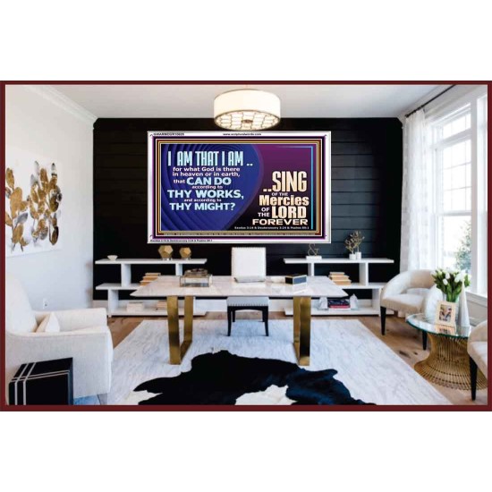 I AM THAT I AM GREAT AND MIGHTY GOD  Bible Verse for Home Acrylic Frame  GWARMOUR10625  