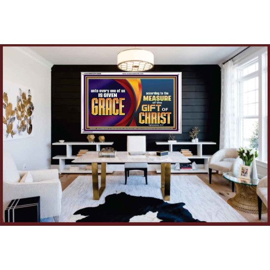 A GIVEN GRACE ACCORDING TO THE MEASURE OF THE GIFT OF CHRIST  Children Room Wall Acrylic Frame  GWARMOUR10669  