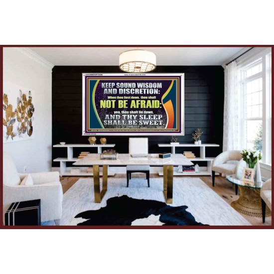 THY SLEEP SHALL BE SWEET  Ultimate Inspirational Wall Art  Acrylic Frame  GWARMOUR12409  