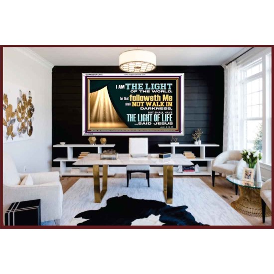 HE THAT FOLLOWETH ME SHALL NOT WALK IN DARKNESS  Modern Christian Wall Décor  GWARMOUR12956  