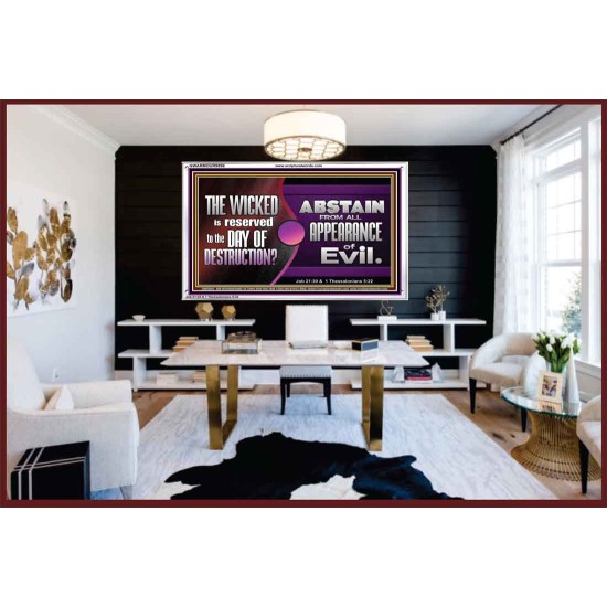 THE WICKED RESERVED FOR DAY OF DESTRUCTION  Acrylic Frame Scripture Décor  GWARMOUR9899  