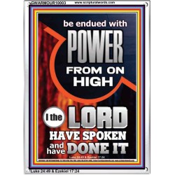 POWER FROM ON HIGH - HOLY GHOST FIRE  Righteous Living Christian Picture  GWARMOUR10003  "12x18"