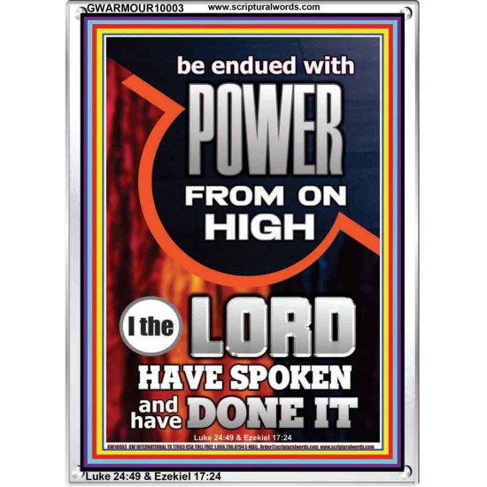 POWER FROM ON HIGH - HOLY GHOST FIRE  Righteous Living Christian Picture  GWARMOUR10003  