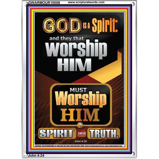 WORSHIP HIM IN SPIRIT AND TRUTH  Children Room Portrait  GWARMOUR10006  