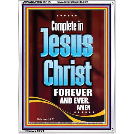 COMPLETE IN JESUS CHRIST FOREVER  Children Room Portrait  GWARMOUR10015  