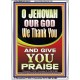 JEHOVAH OUR GOD WE GIVE YOU PRAISE  Unique Power Bible Portrait  GWARMOUR10019  