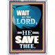 WAIT ON THE LORD AND YOU SHALL BE SAVE  Home Art Portrait  GWARMOUR10034  