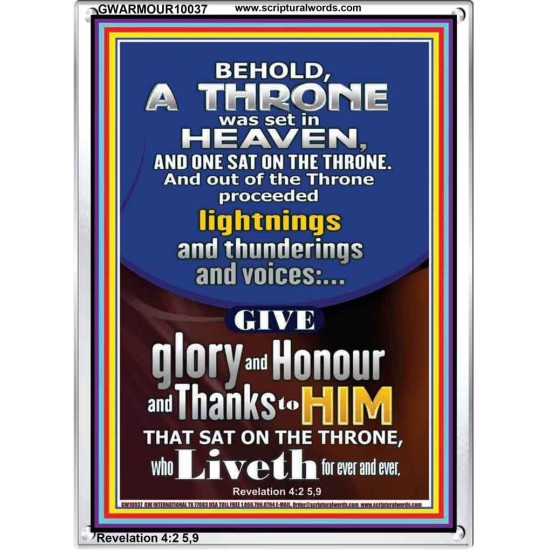LIGHTNINGS AND THUNDERINGS AND VOICES  Scripture Art Portrait  GWARMOUR10037  