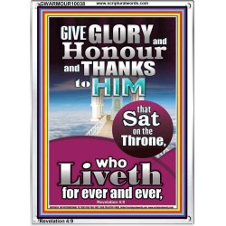 GIVE GLORY AND HONOUR TO JEHOVAH EL SHADDAI  Biblical Art Portrait  GWARMOUR10038  "12x18"