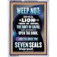 WEEP NOT THE LION OF THE TRIBE OF JUDAH HAS PREVAILED  Large Portrait  GWARMOUR10040  