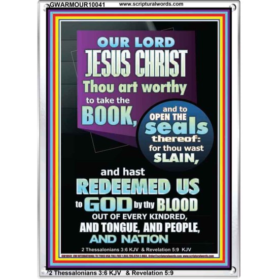 YOU ARE WORTHY TO OPEN THE SEAL OUR LORD JESUS CHRIST   Wall Art Portrait  GWARMOUR10041  