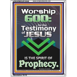 TESTIMONY OF JESUS IS THE SPIRIT OF PROPHECY  Kitchen Wall Décor  GWARMOUR10046  "12x18"