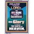 HIS GLORY IS ABOVE THE EARTH AND HEAVEN  Large Wall Art Portrait  GWARMOUR10054  "12x18"