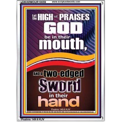 THE HIGH PRAISES OF GOD AND THE TWO EDGED SWORD  Inspiration office Arts Picture  GWARMOUR10059  