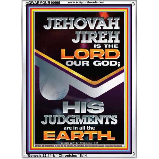 JEHOVAH JIREH IS THE LORD OUR GOD  Contemporary Christian Wall Art Portrait  GWARMOUR10695  