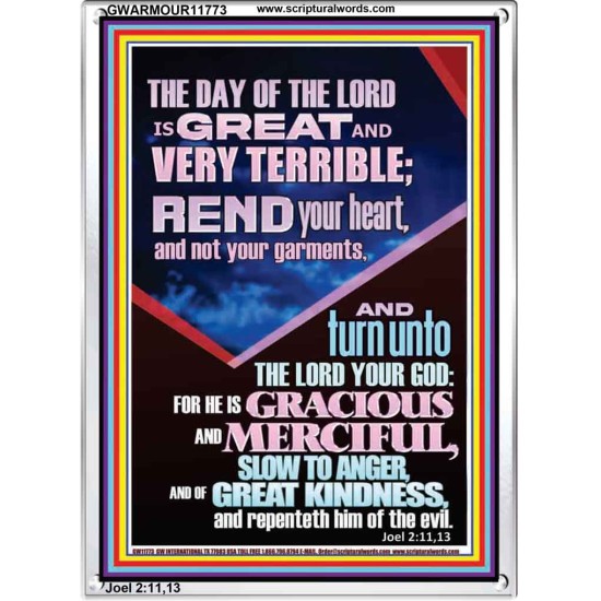 REND YOUR HEART AND NOT YOUR GARMENTS  Contemporary Christian Wall Art Portrait  GWARMOUR11773  