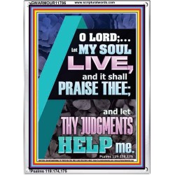 LET THY JUDGEMENTS HELP ME  Contemporary Christian Wall Art  GWARMOUR11786  "12x18"