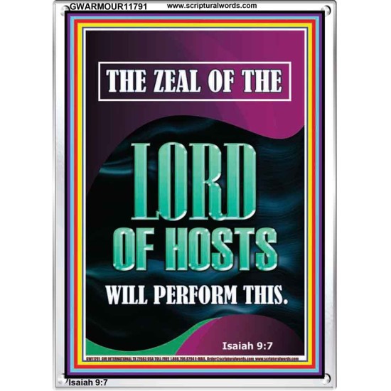 THE ZEAL OF THE LORD OF HOSTS WILL PERFORM THIS  Contemporary Christian Wall Art  GWARMOUR11791  