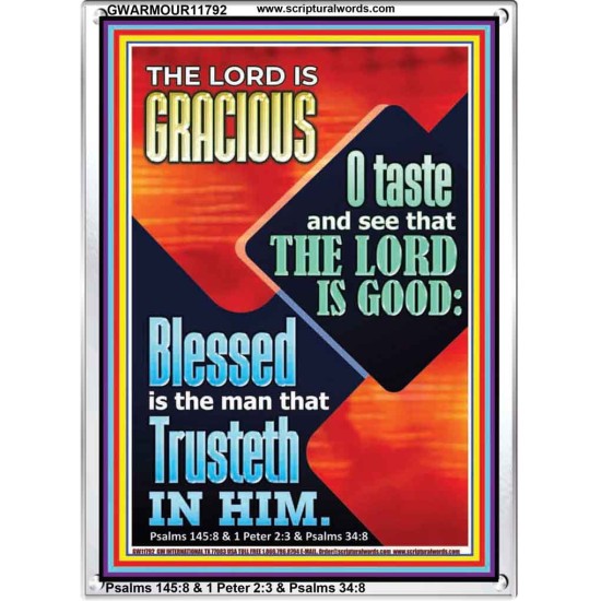THE LORD IS GRACIOUS AND EXTRA ORDINARILY GOOD TRUST HIM  Biblical Paintings  GWARMOUR11792  