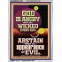 GOD IS ANGRY WITH THE WICKED EVERY DAY ABSTAIN FROM EVIL  Scriptural Décor  GWARMOUR11801  "12x18"