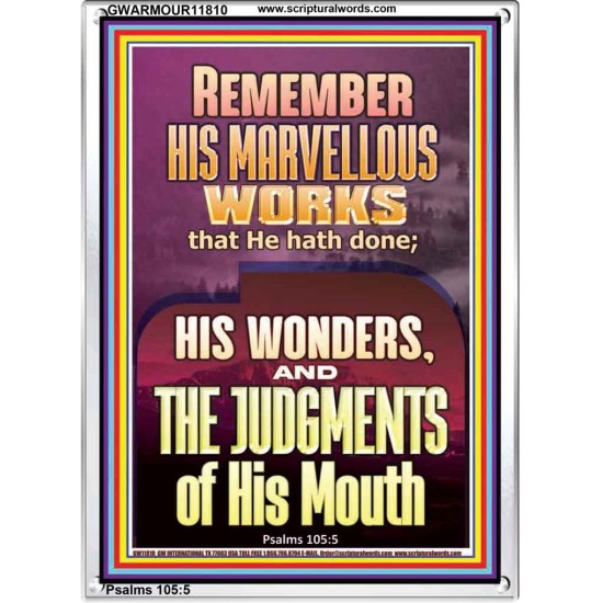 REMEMBER HIS MARVELLOUS WORKS  Scripture Portrait   GWARMOUR11810  