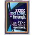 SEEK THE LORD AND HIS STRENGTH AND SEEK HIS FACE EVERMORE  Wall Décor  GWARMOUR11815  "12x18"